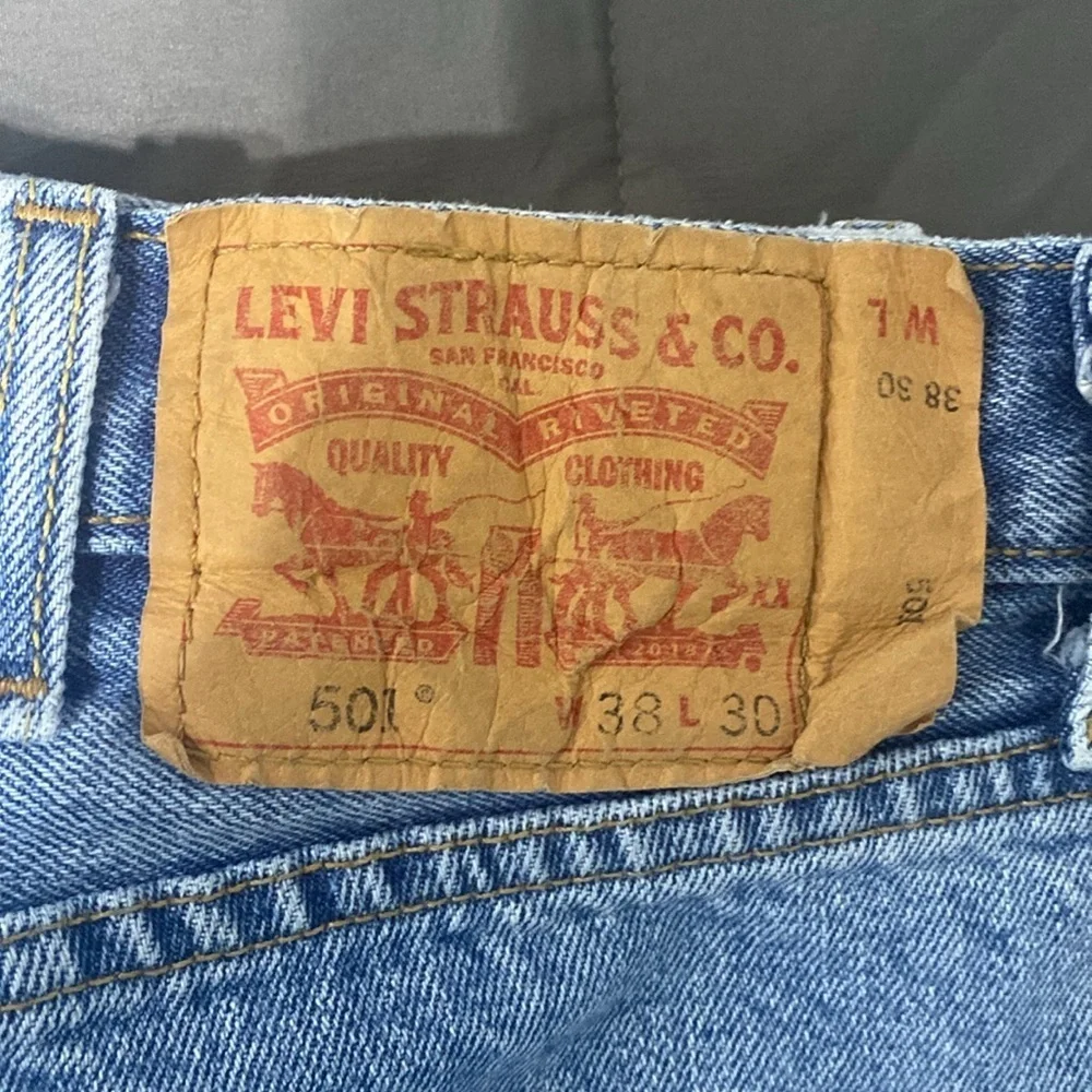 Levi’s 501 button fly jeans. 38x30